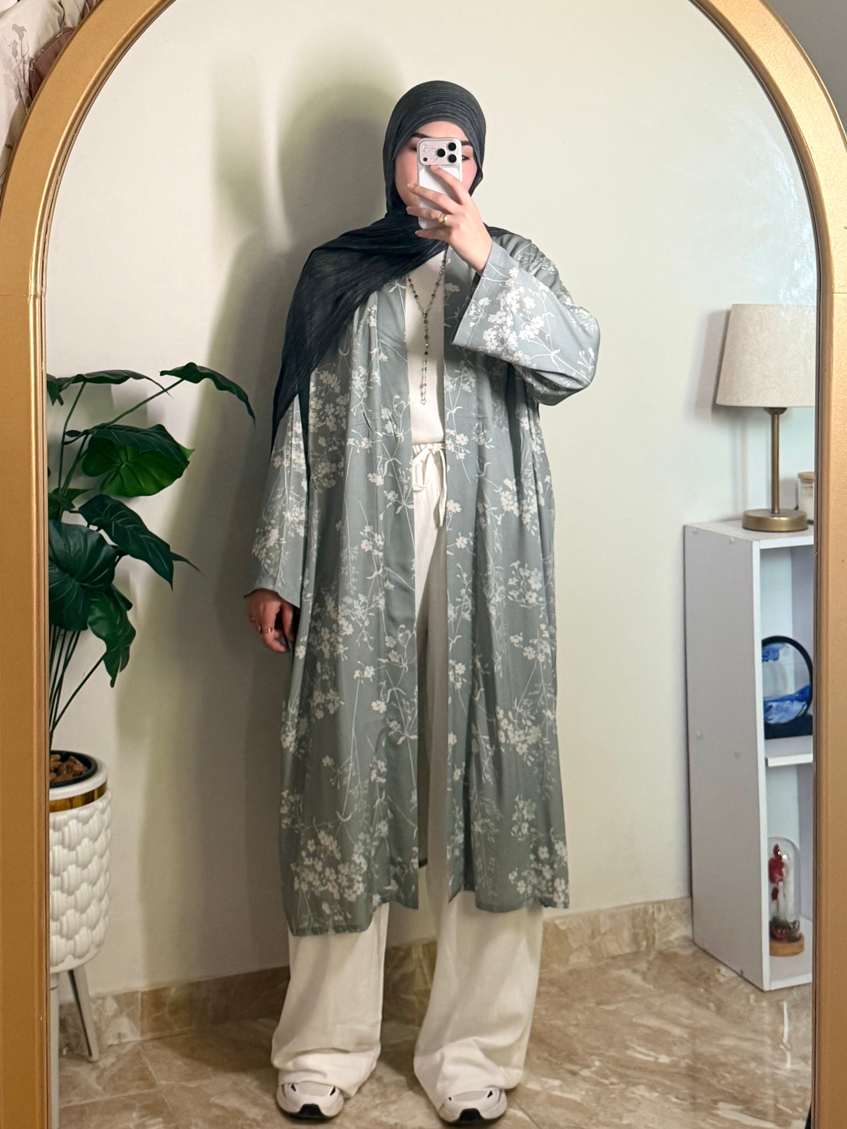 Floral Kimono - mint