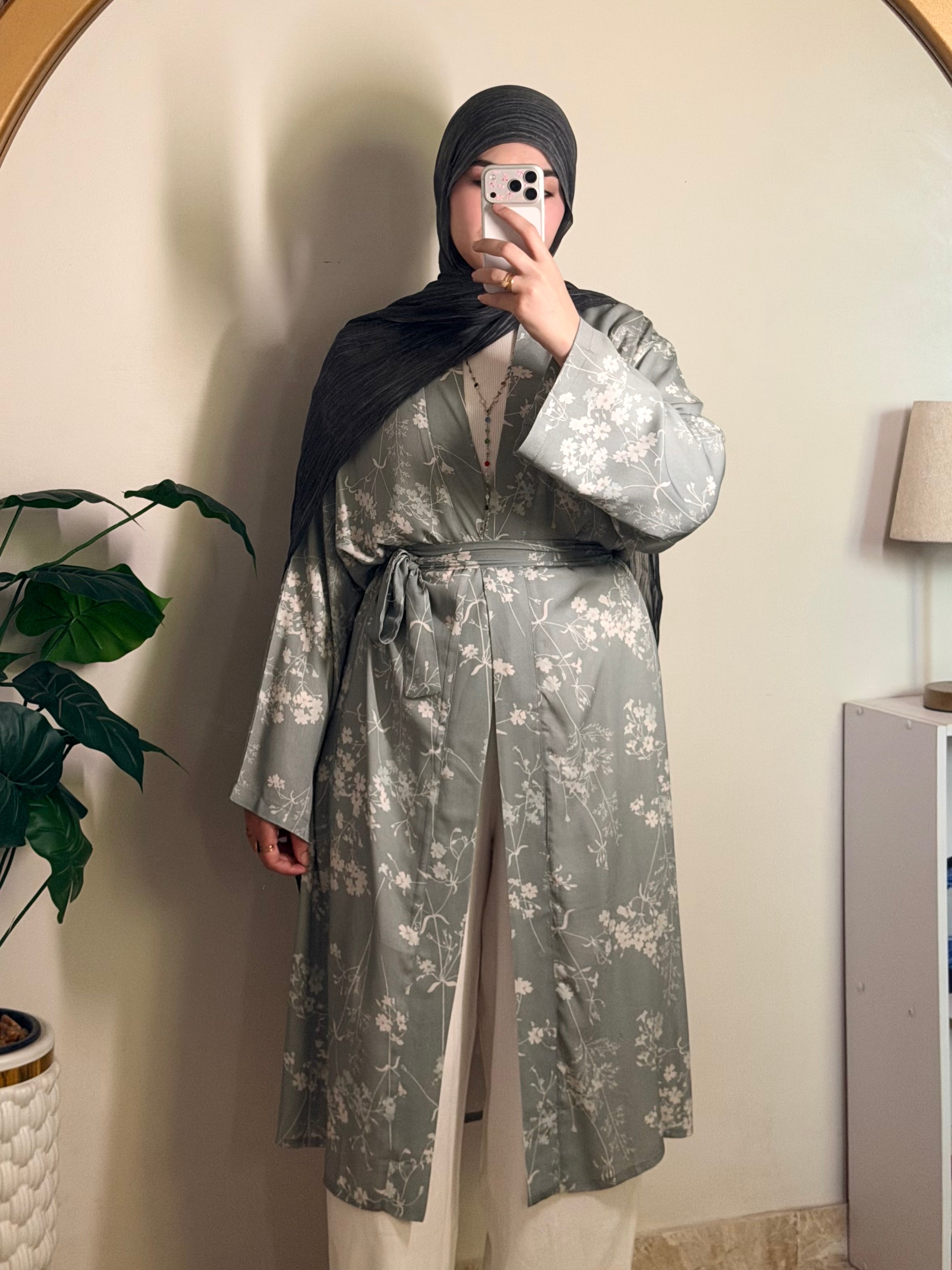 Floral Kimono - mint