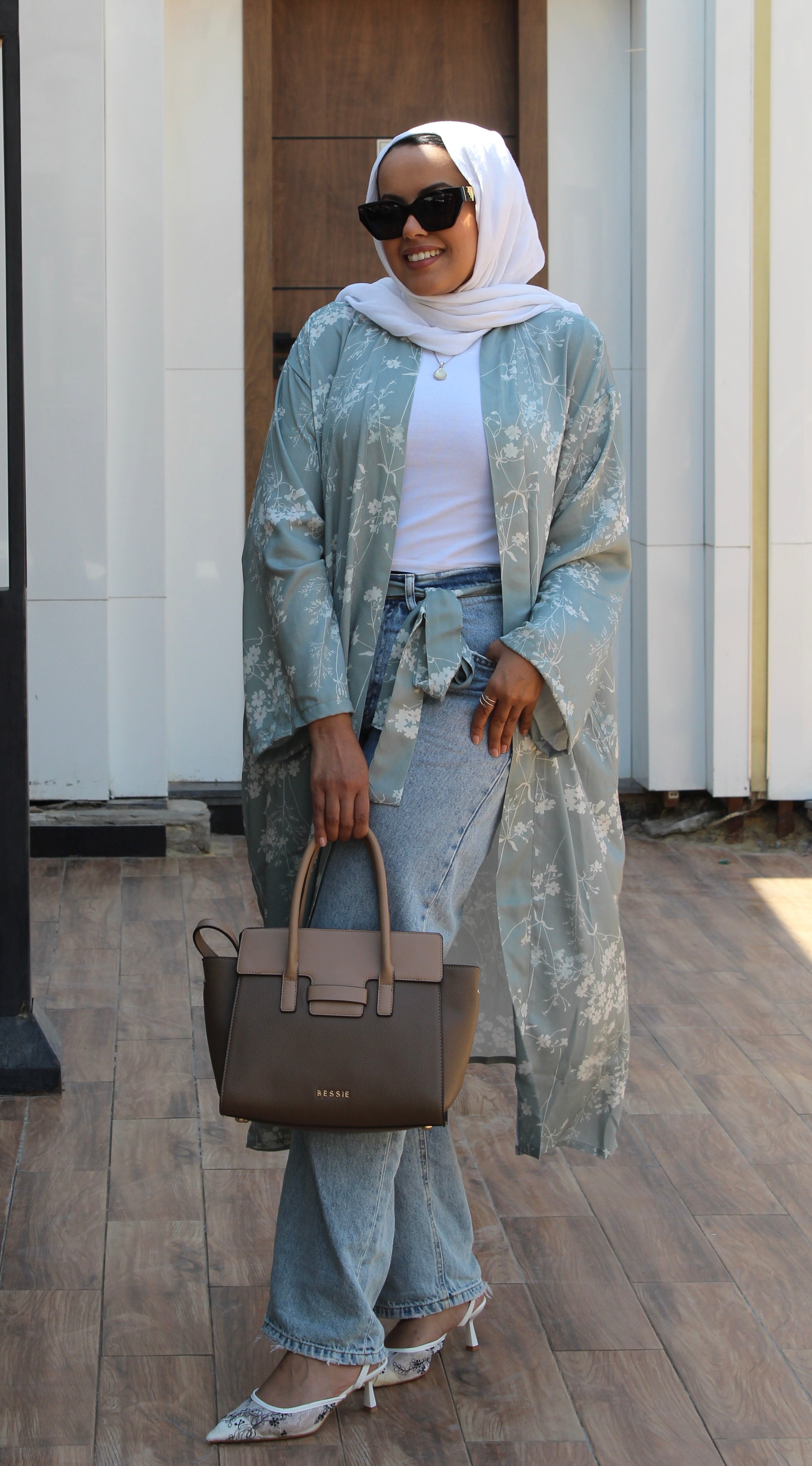 Floral Kimono - mint