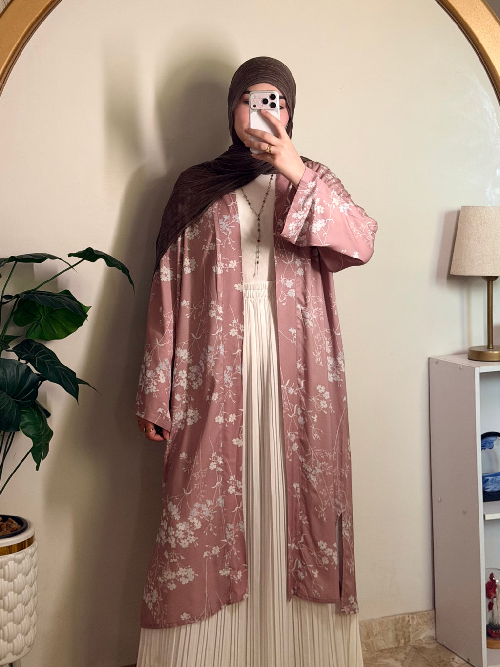 Floral Kimono - cashmere
