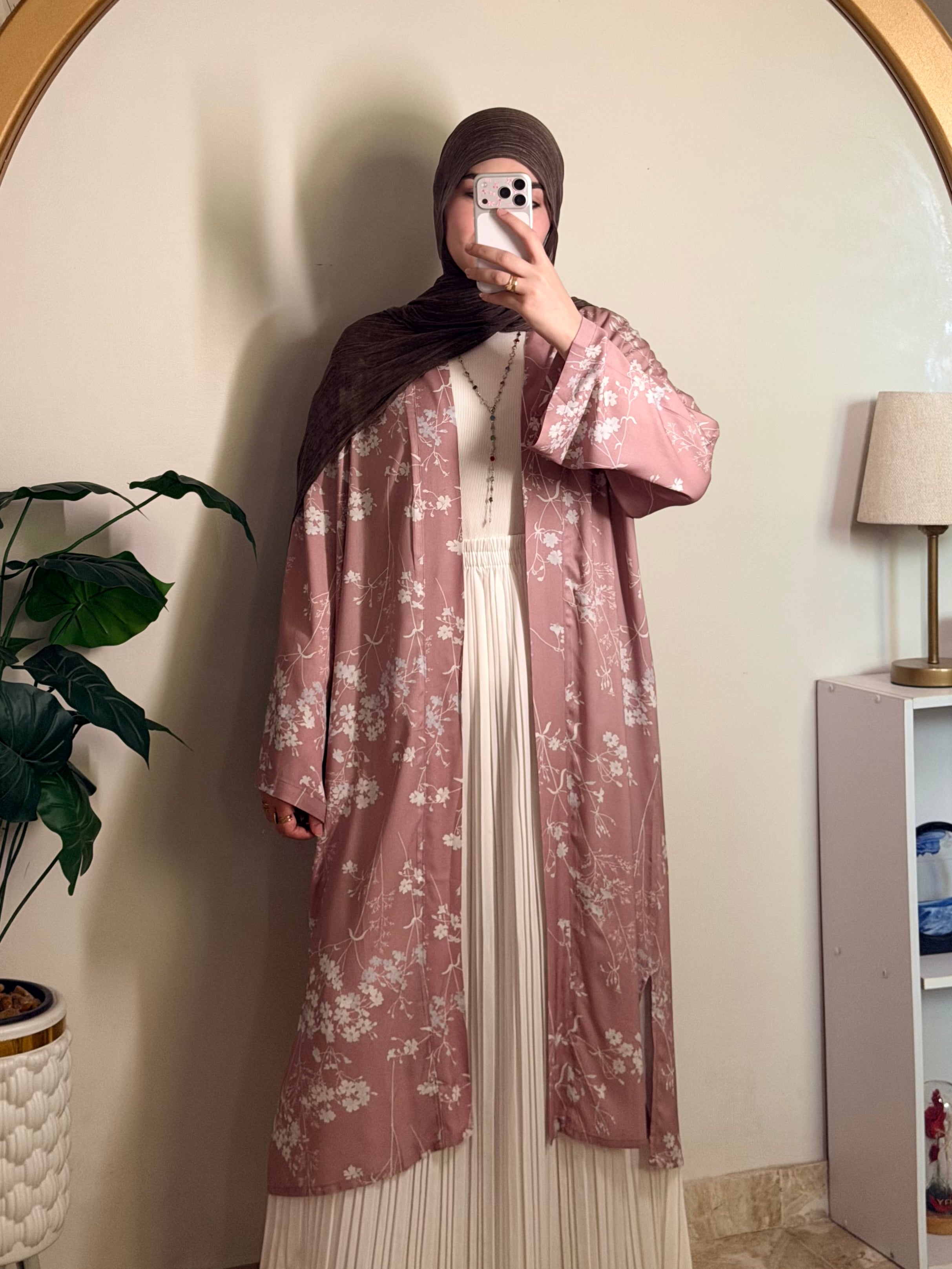 Floral Kimono - cashmere