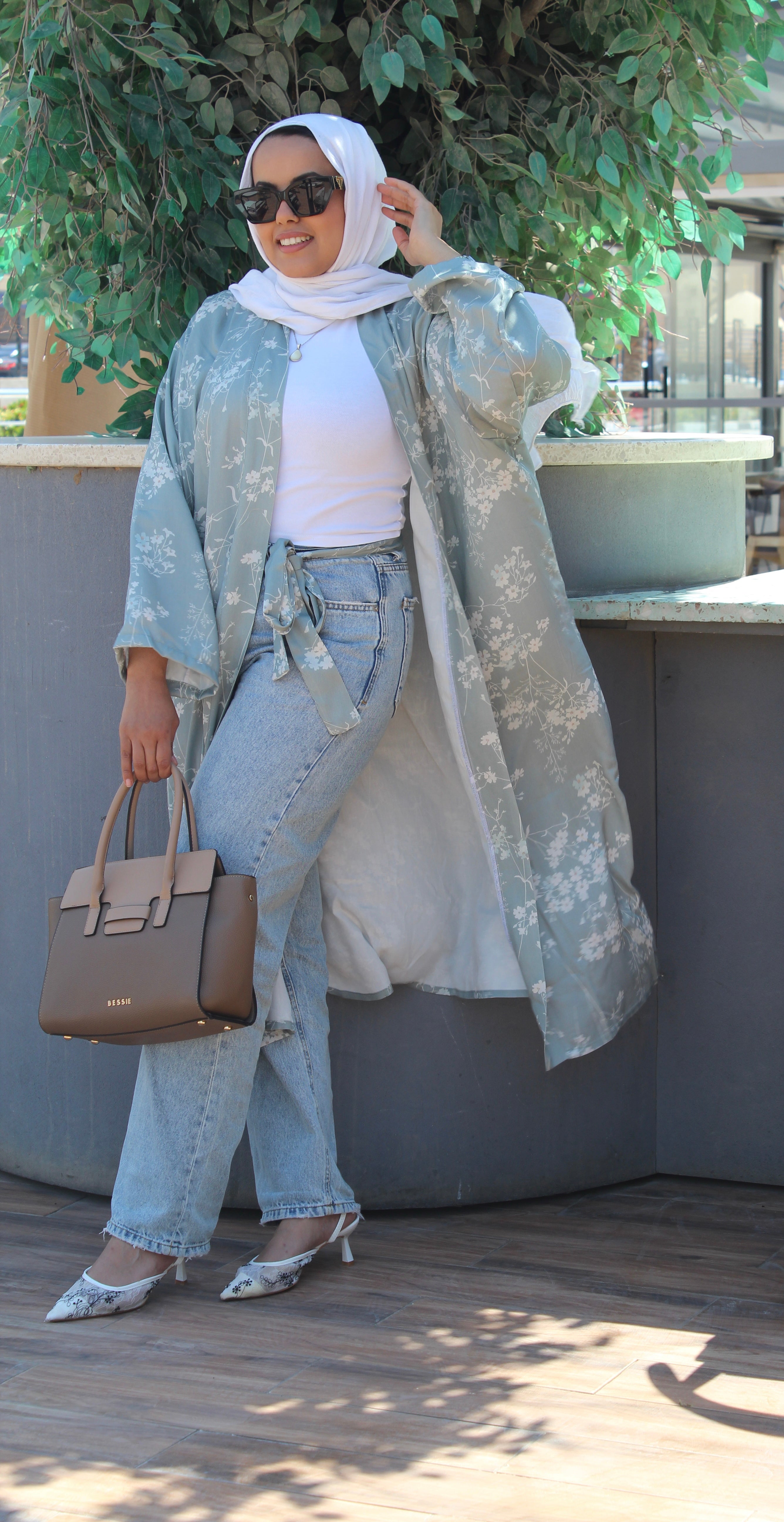 Floral Kimono - mint