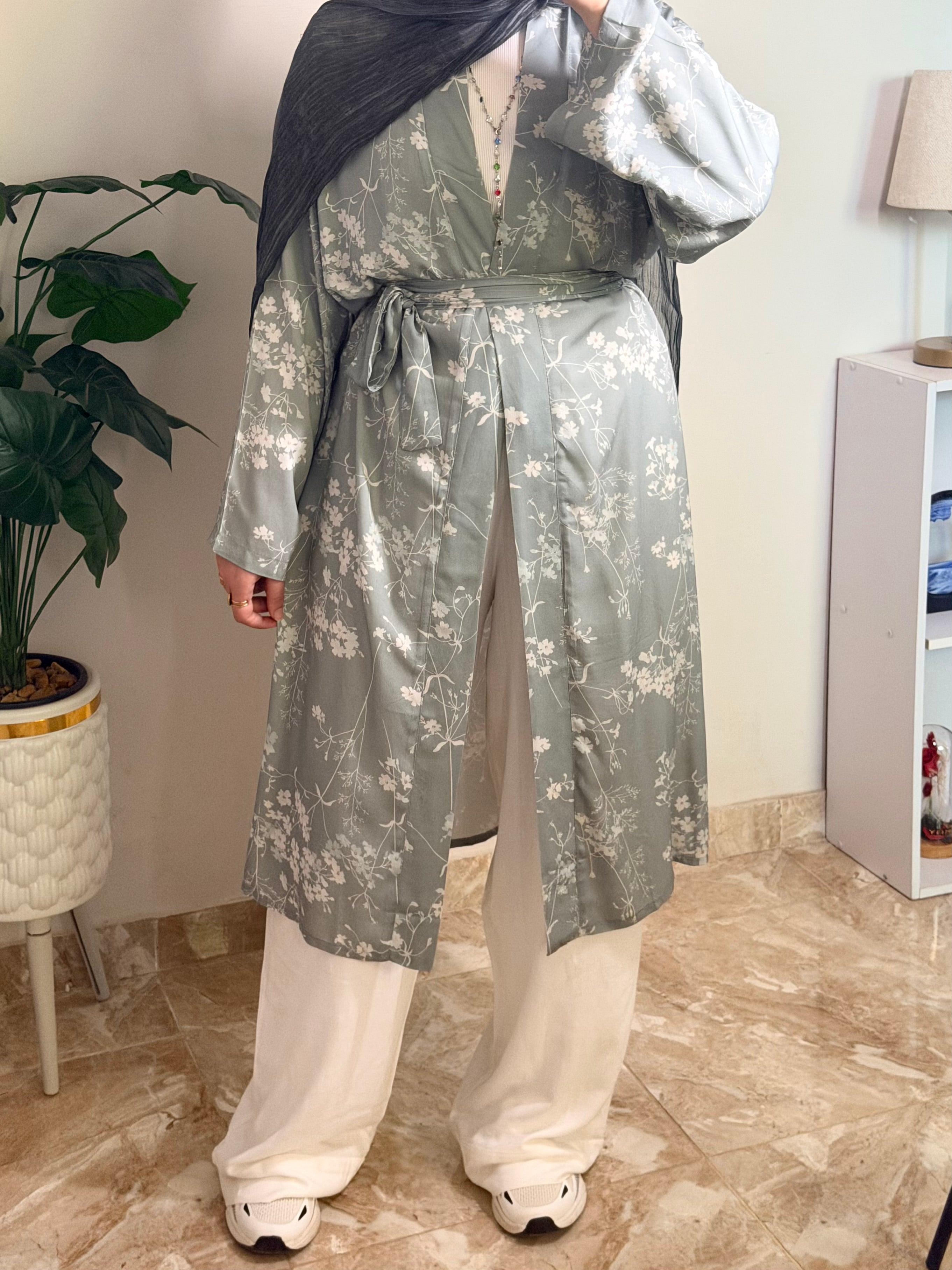 Floral Kimono - mint
