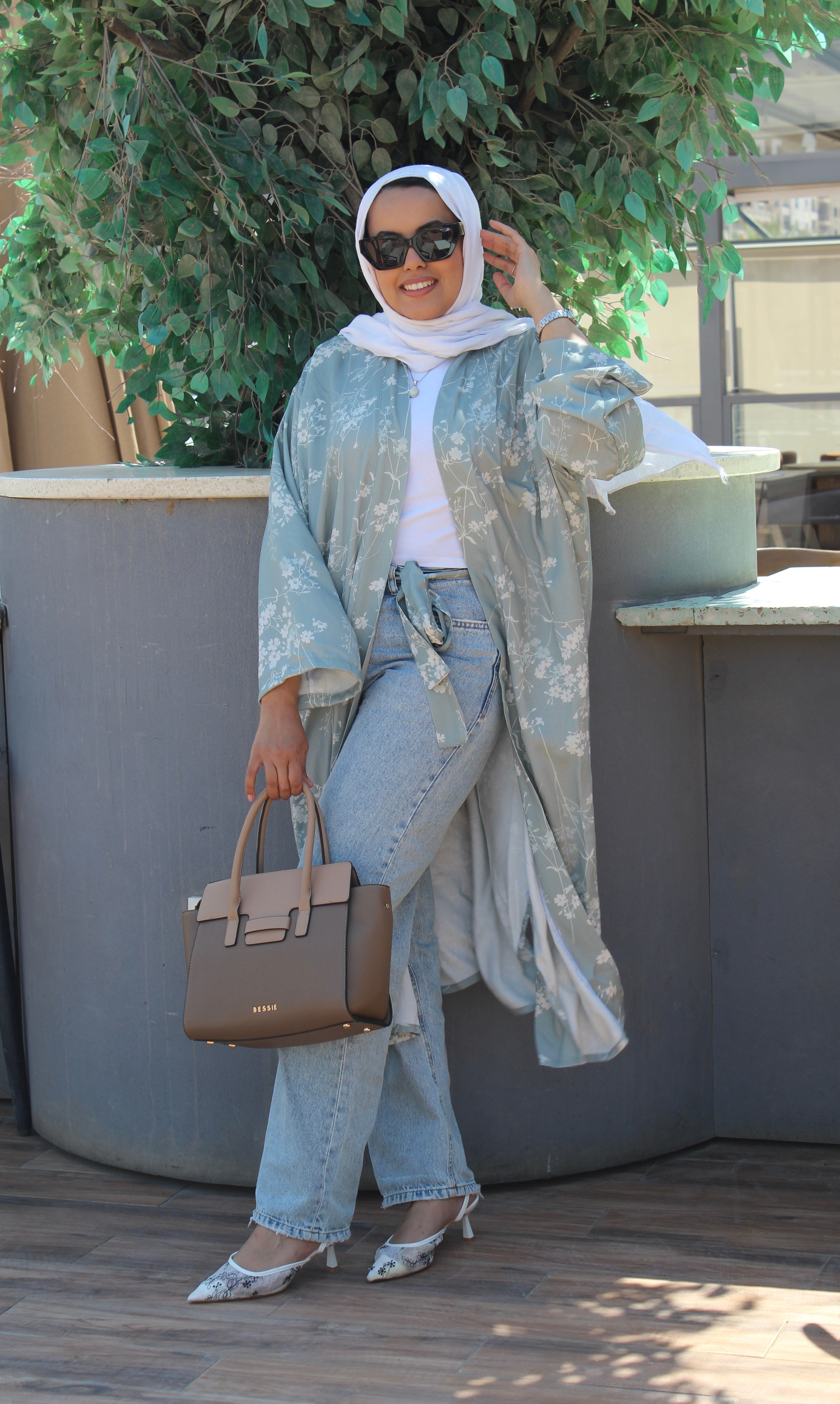 Floral Kimono - mint