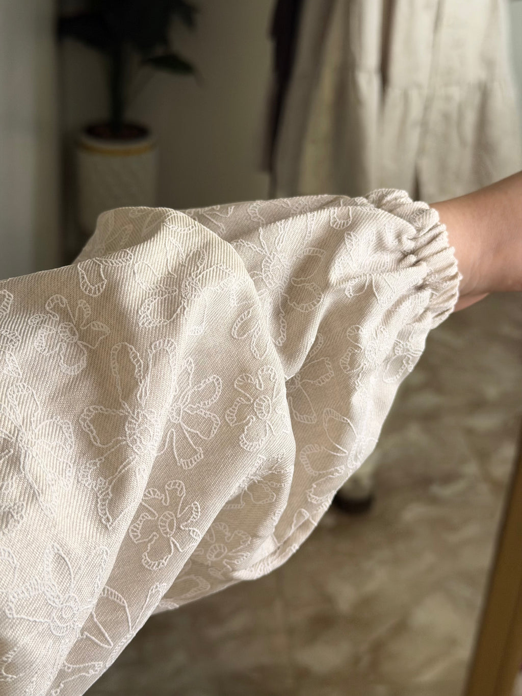 Ruffled Linen Blouse