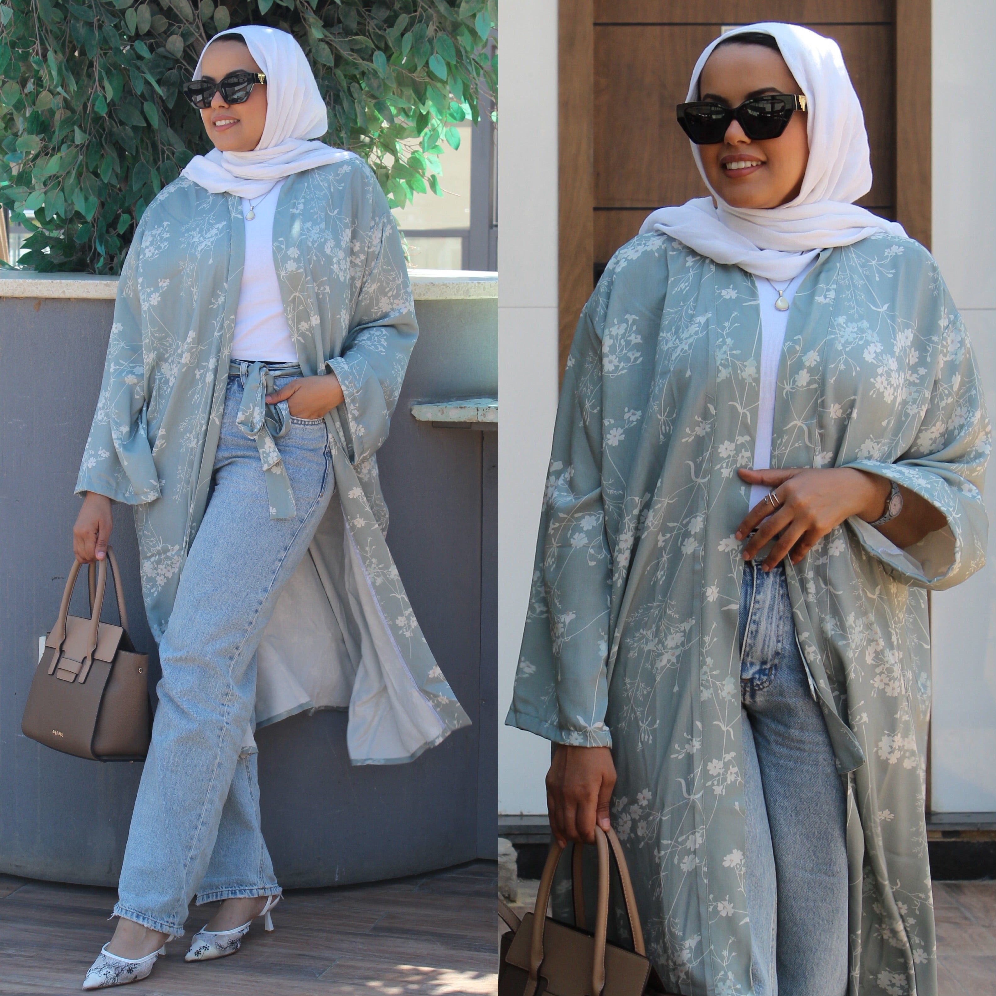 Floral Kimono - mint