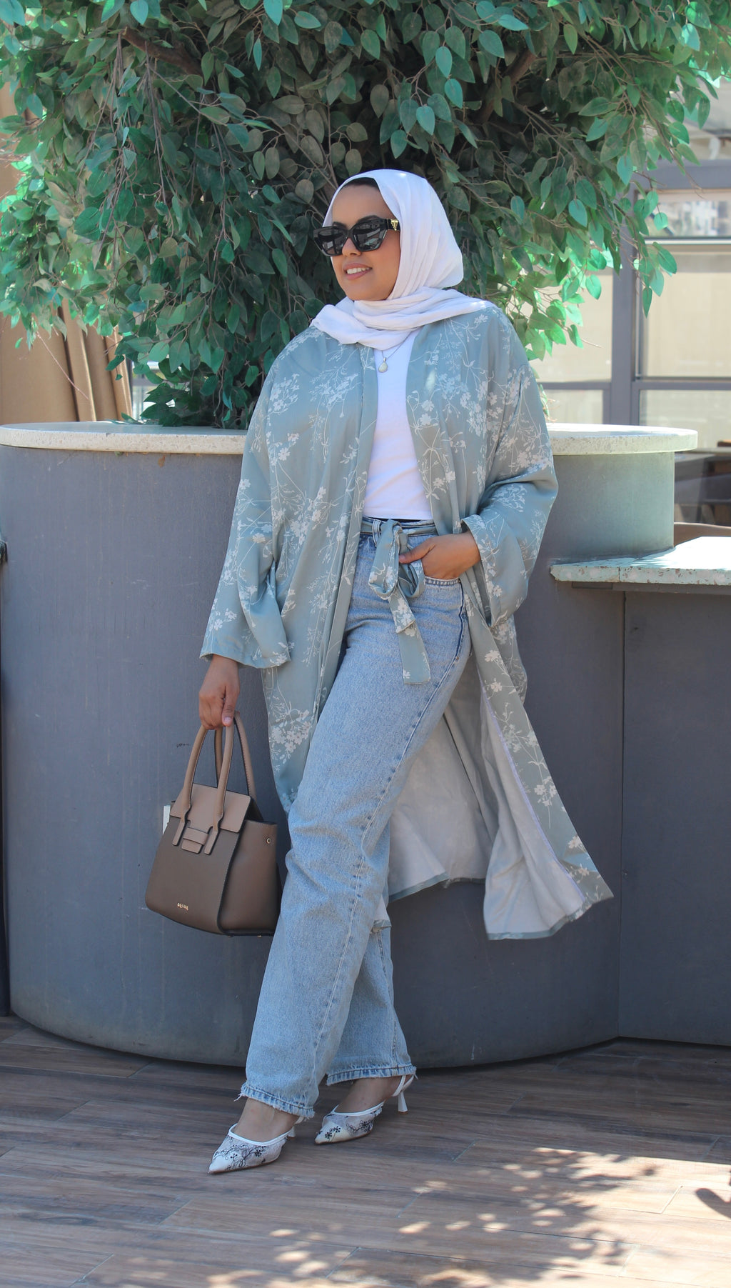 Floral Kimono - mint