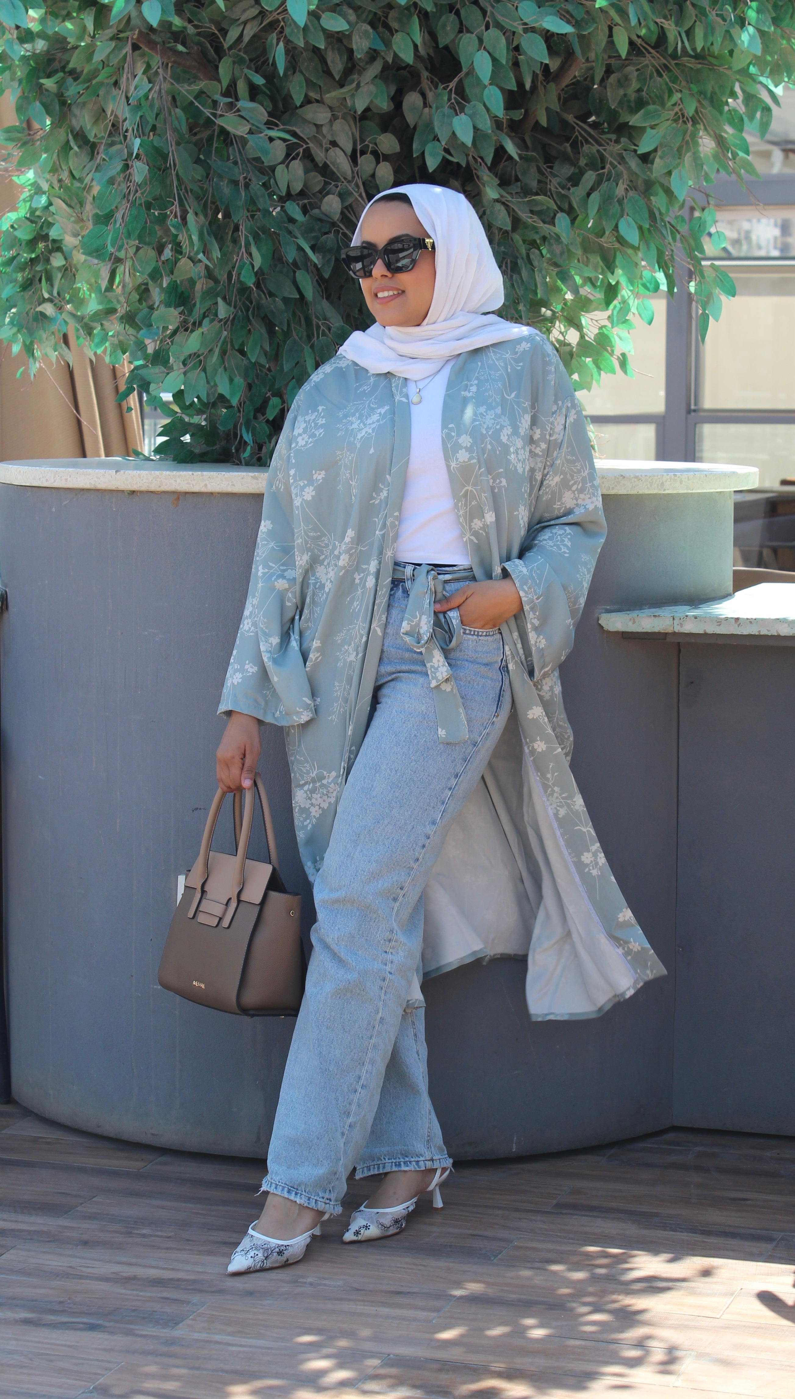 Floral Kimono - mint