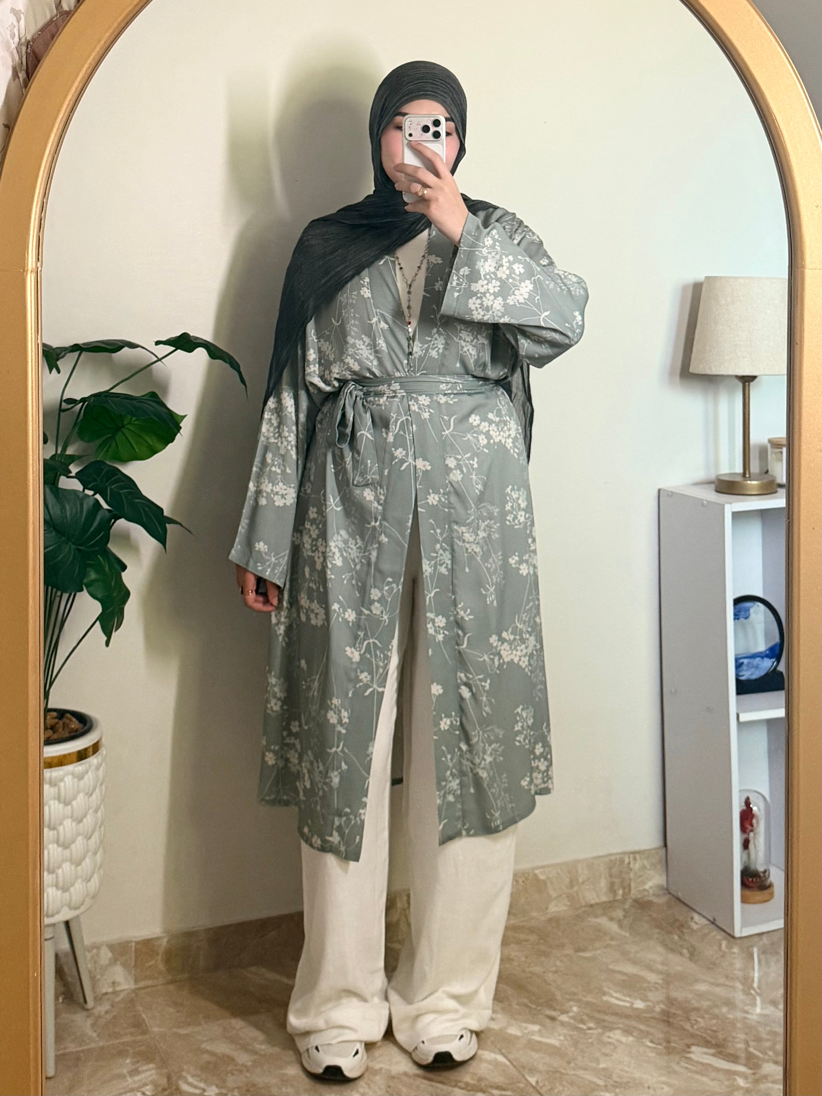 Floral Kimono - mint