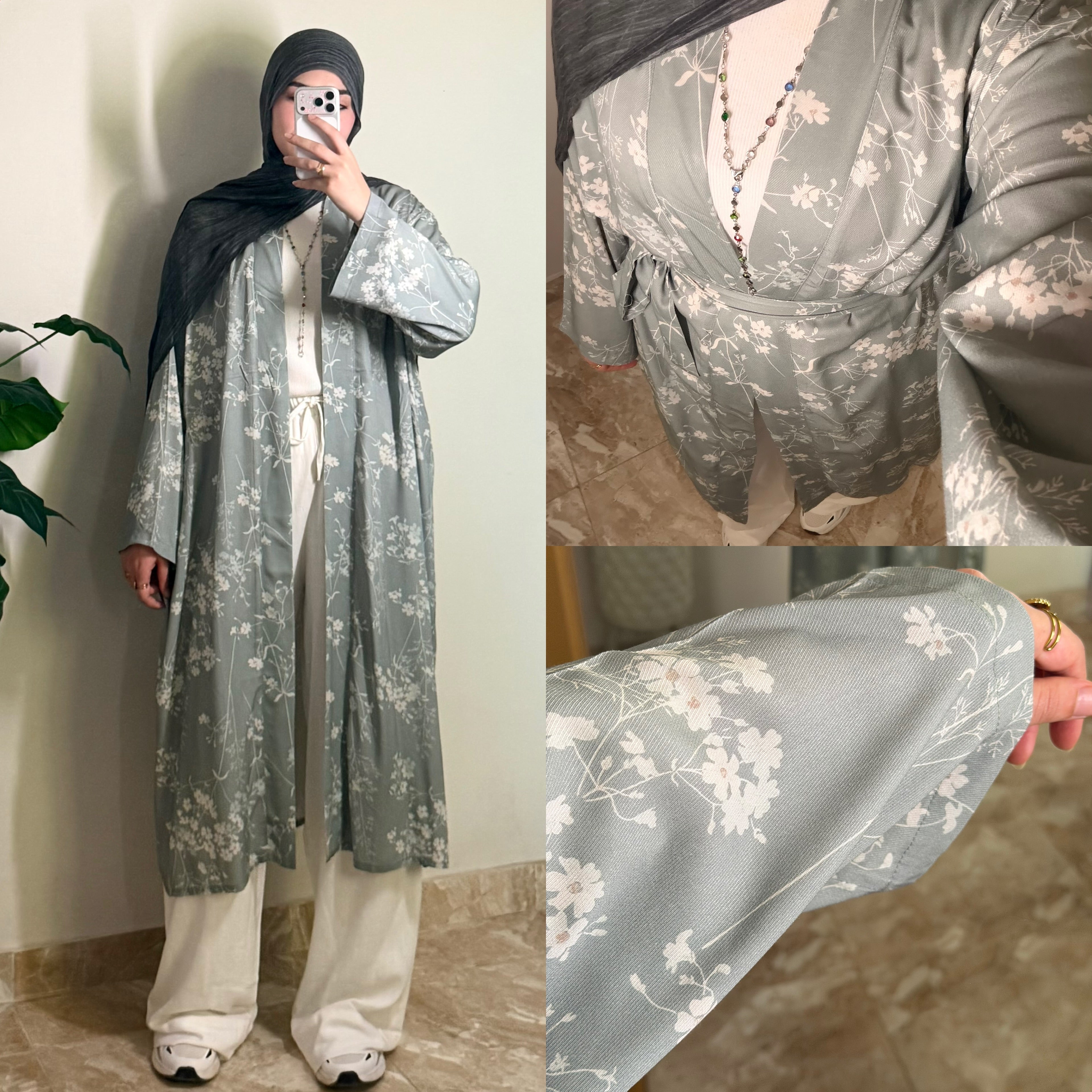Floral Kimono - mint
