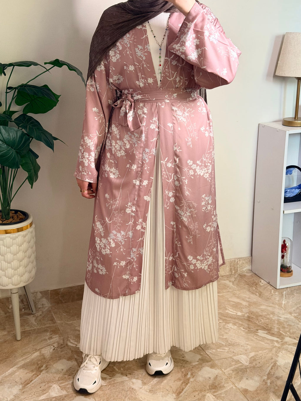 Floral Kimono - cashmere