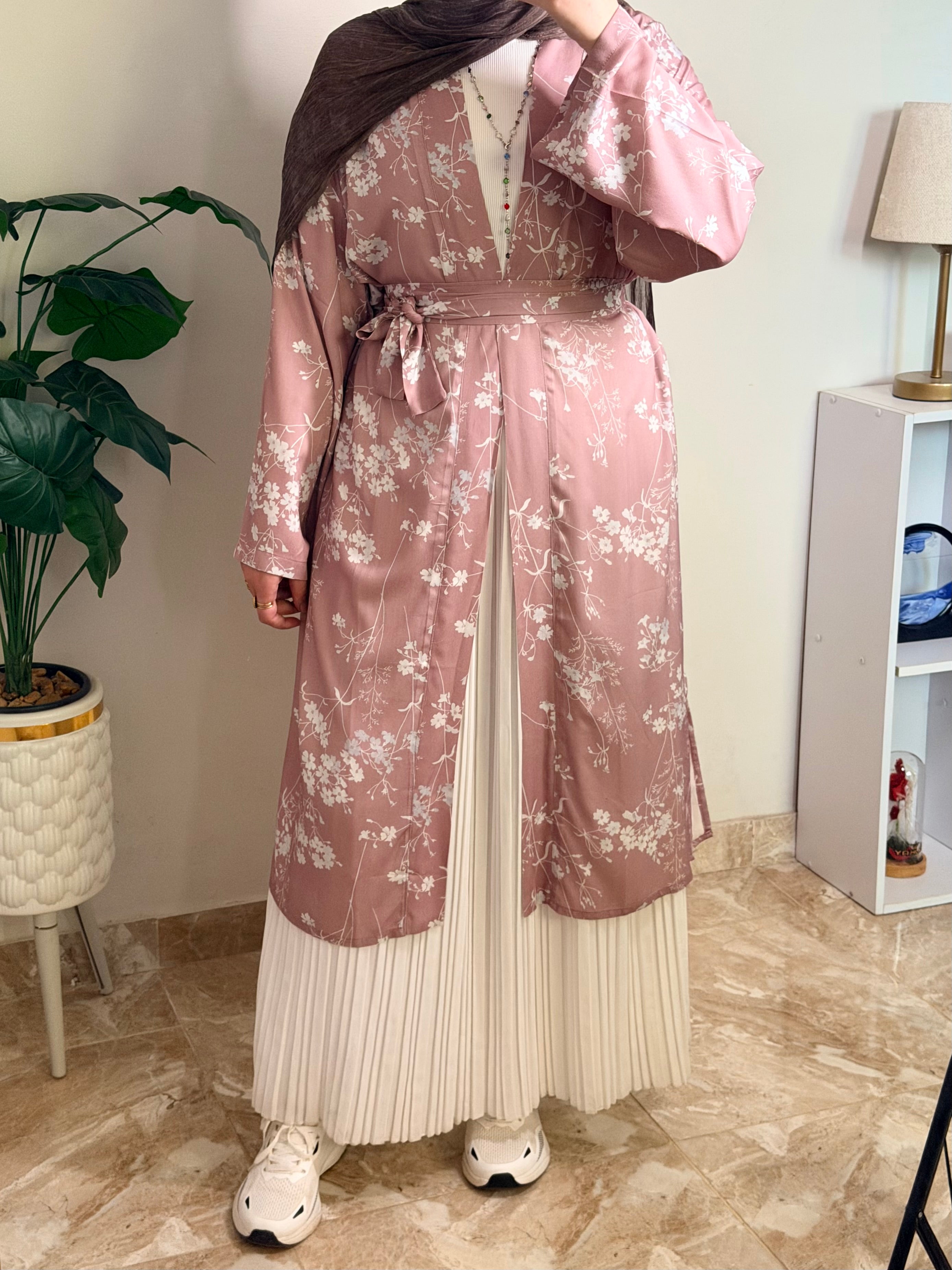 Floral Kimono - cashmere