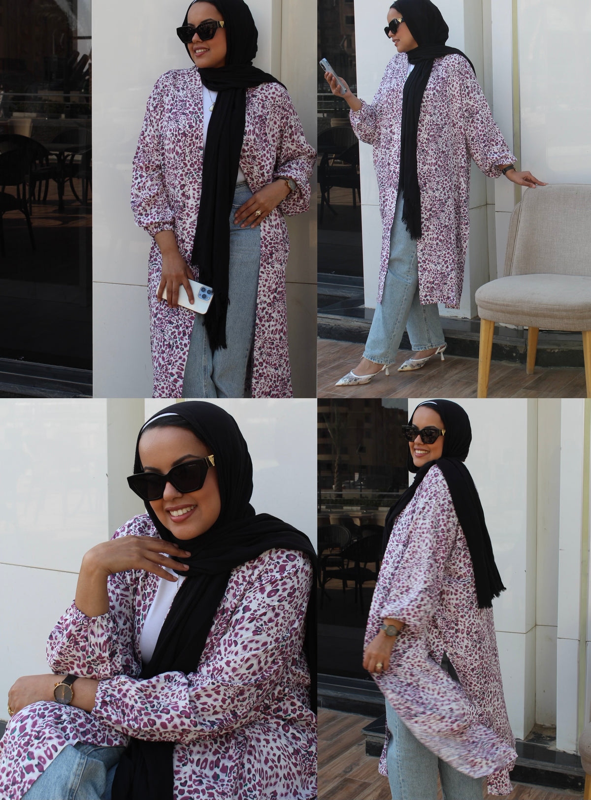 Long Cardigan - Purple