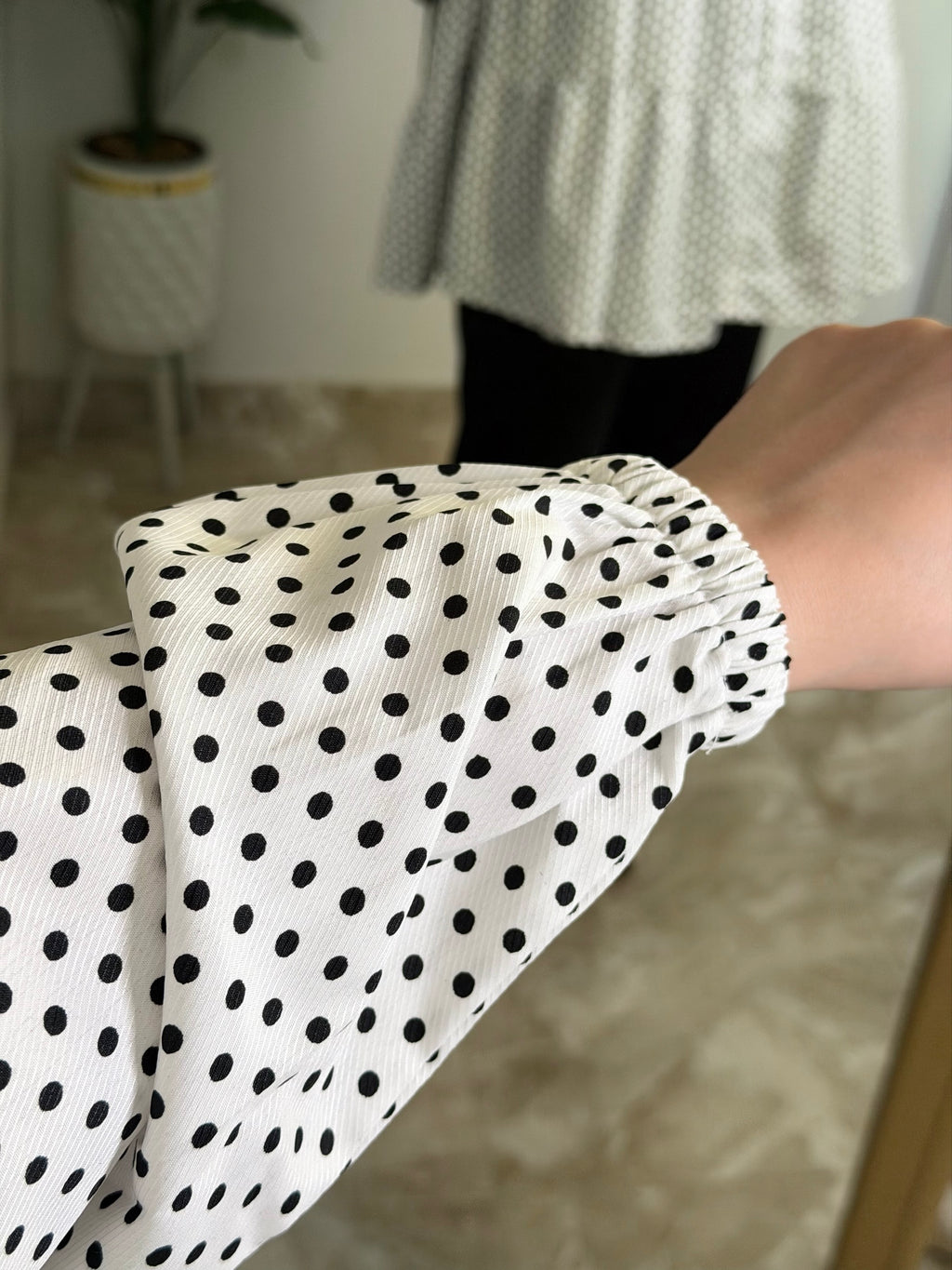 Ruffled Polka Dots Blouse