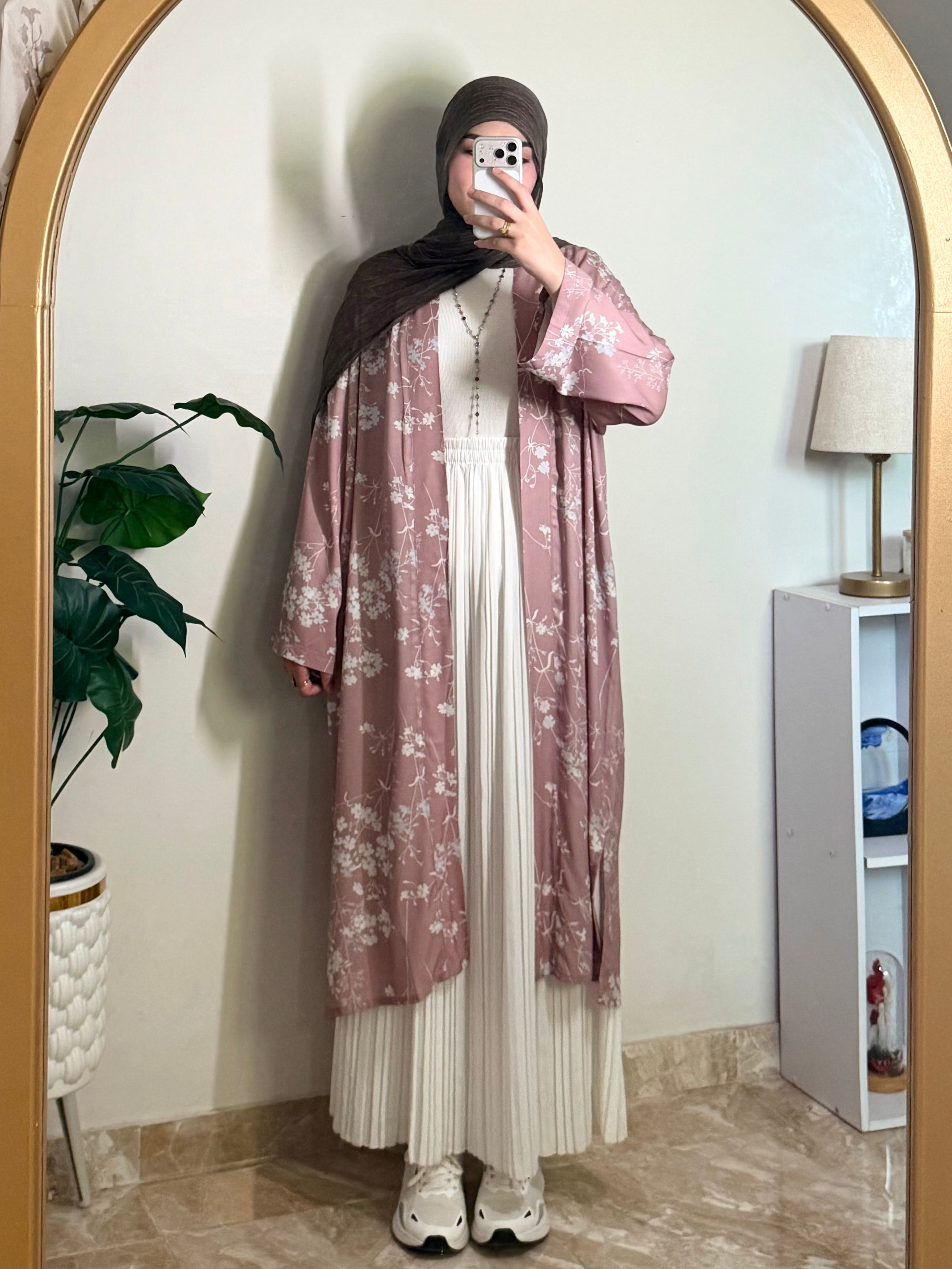 Floral Kimono - cashmere