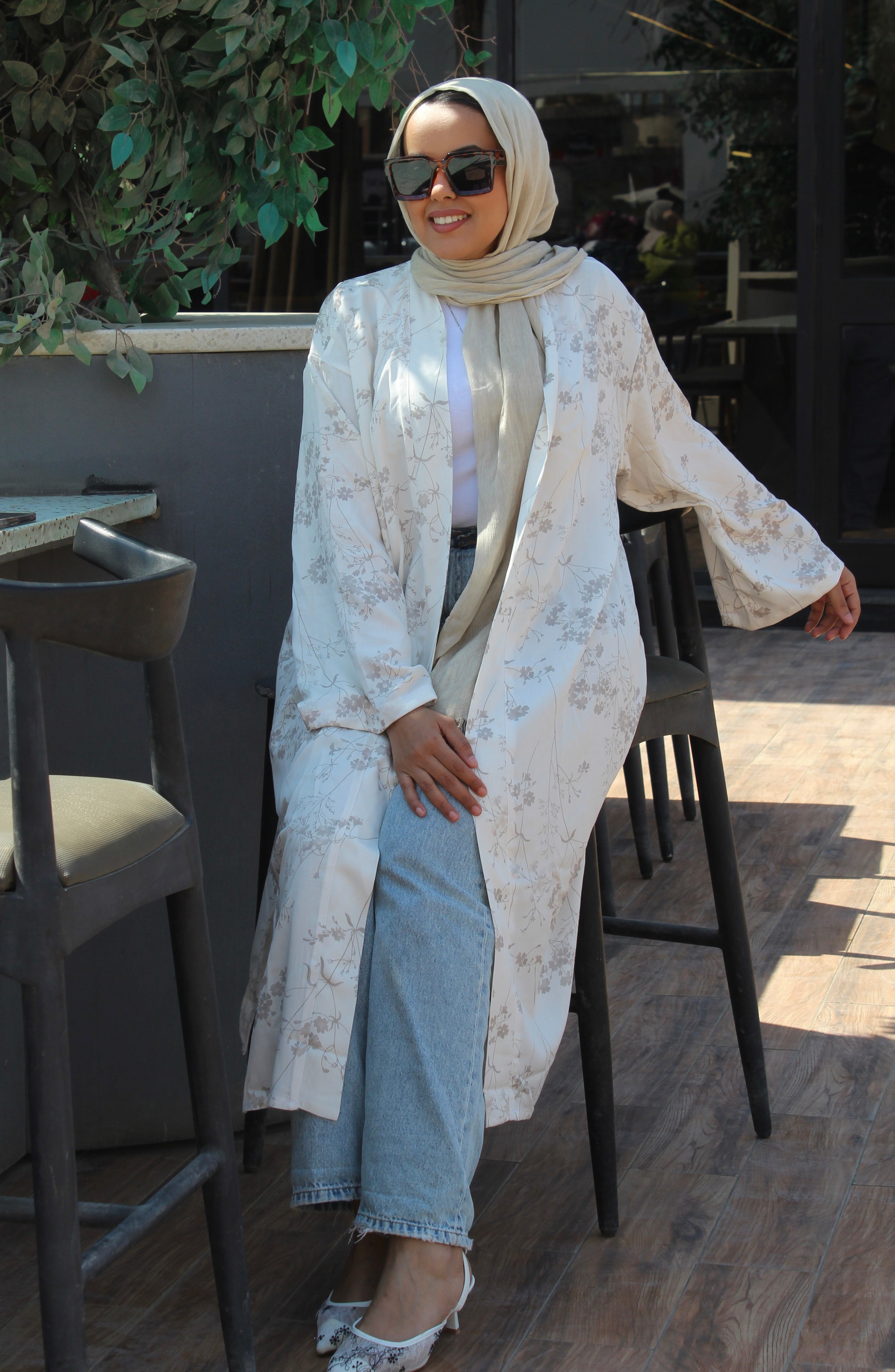 Floral Kimono - off white