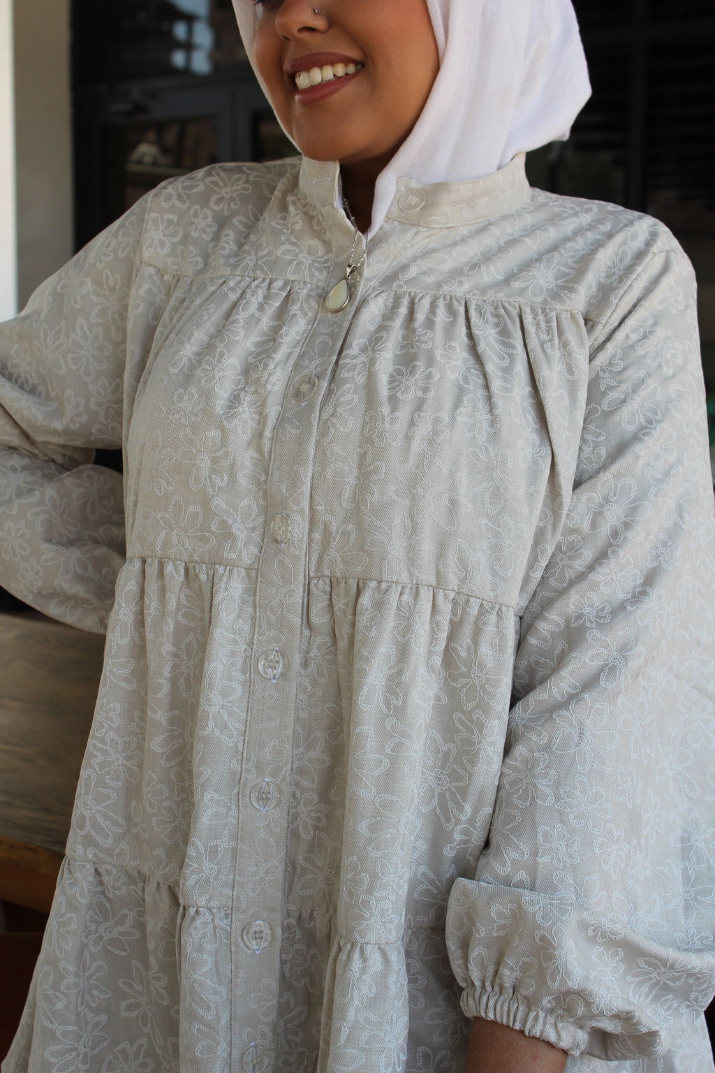 Ruffled Linen Blouse