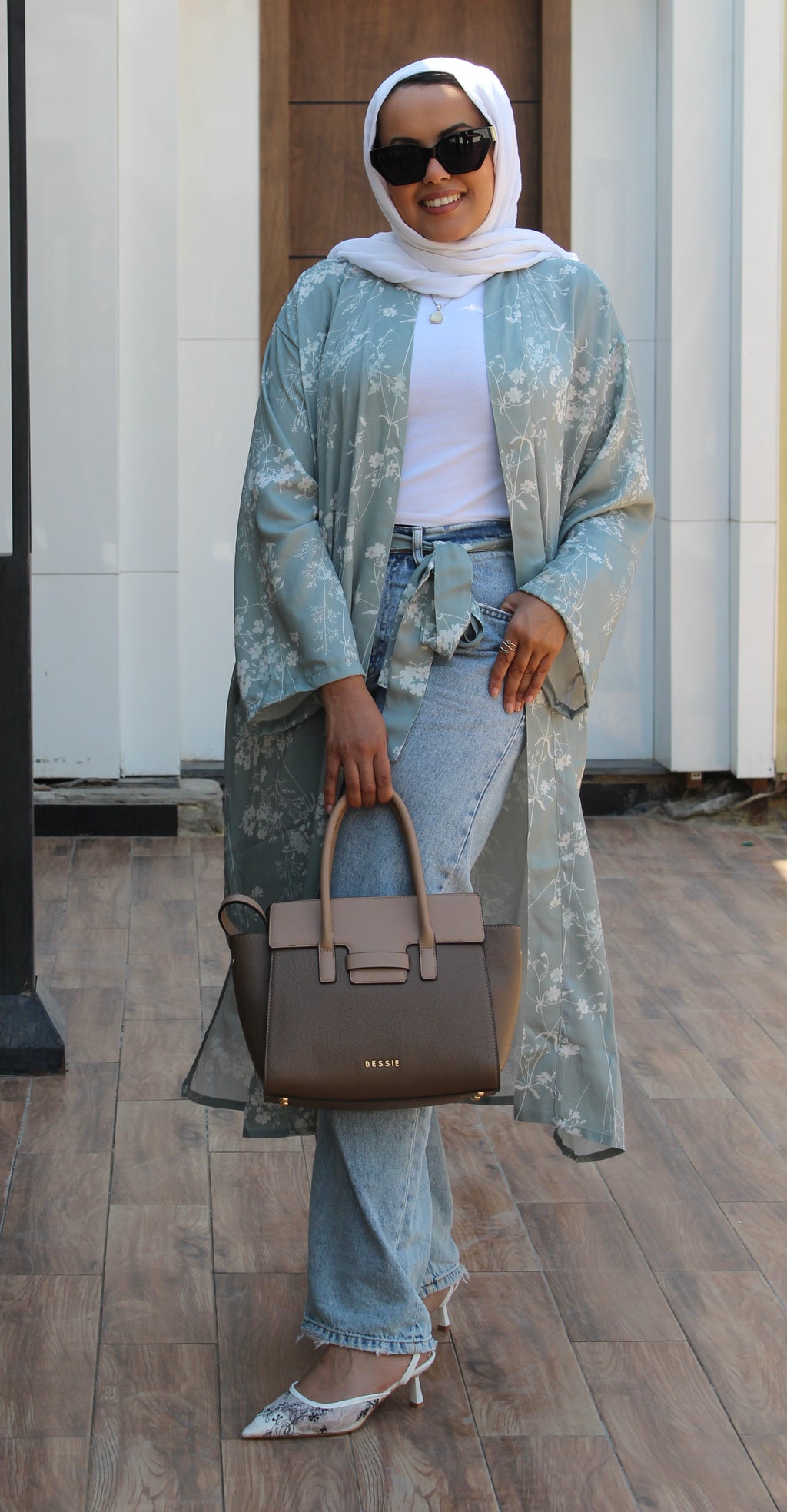 Floral Kimono - mint