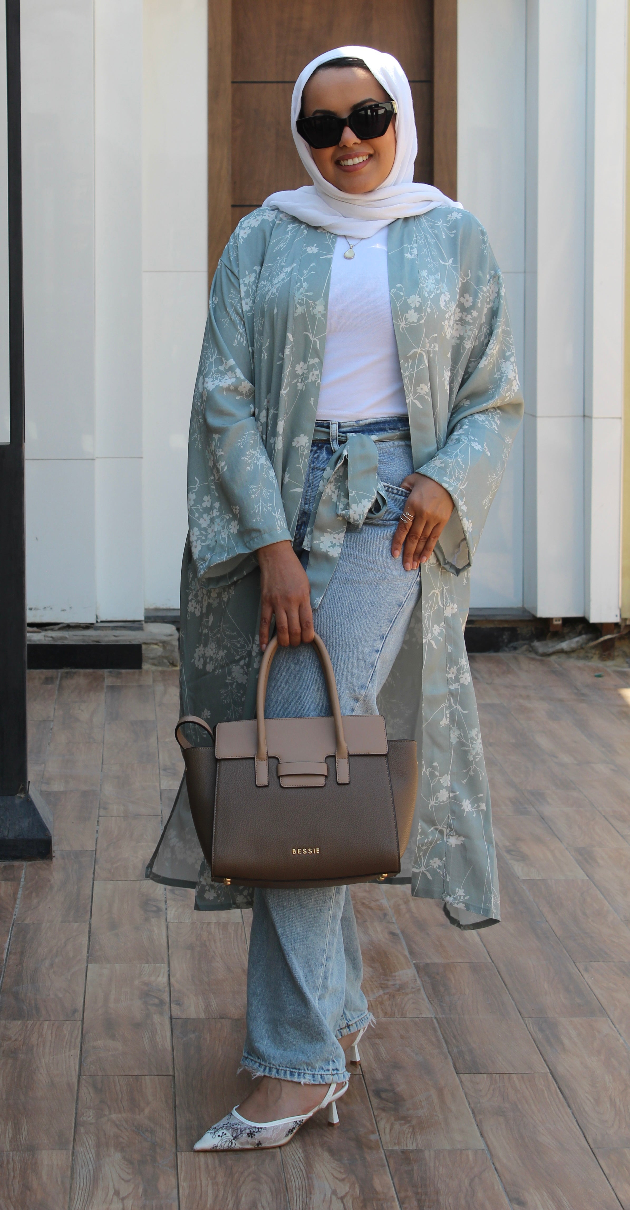 Floral Kimono - mint