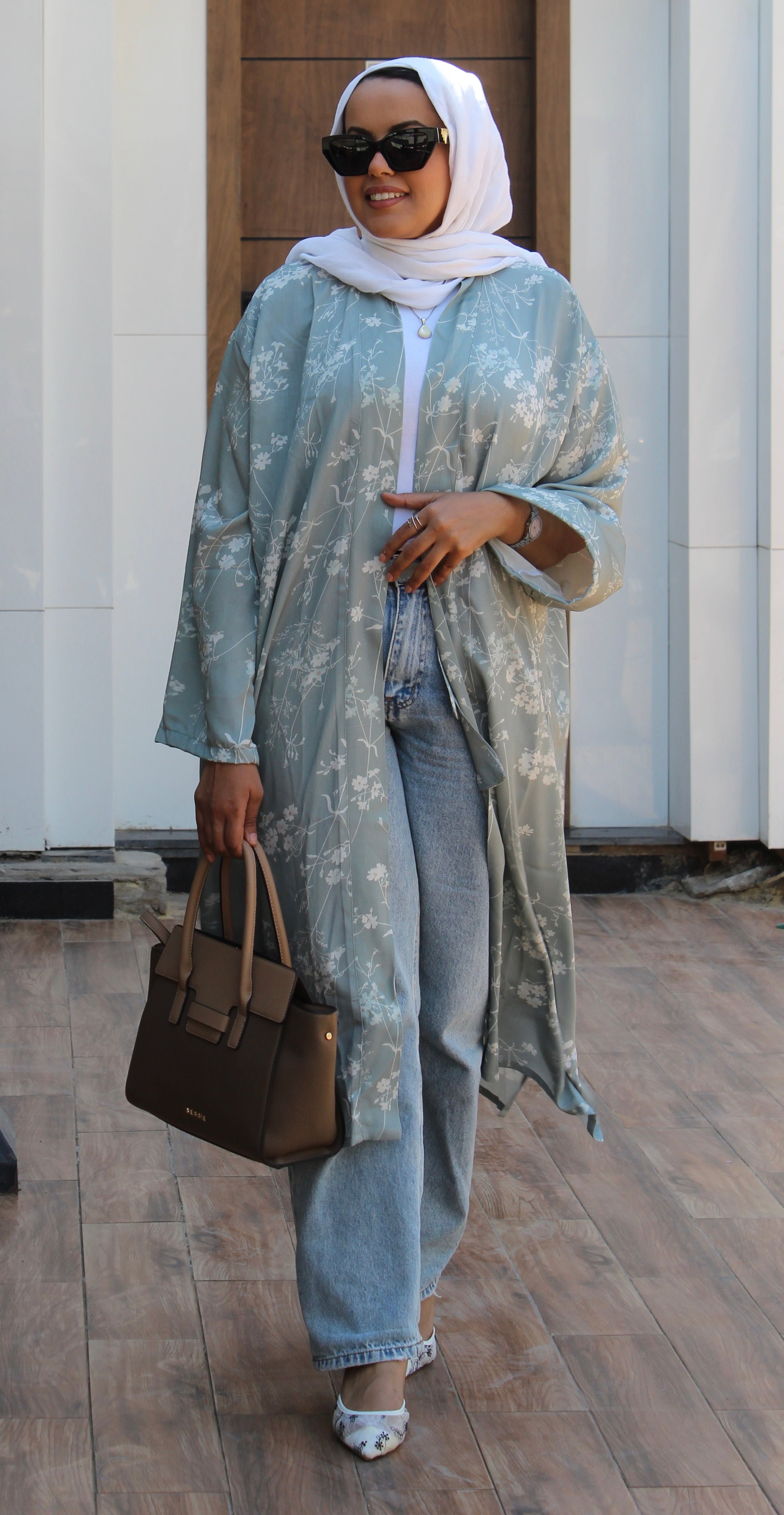 Floral Kimono - mint