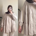 Ruffled Linen Blouse