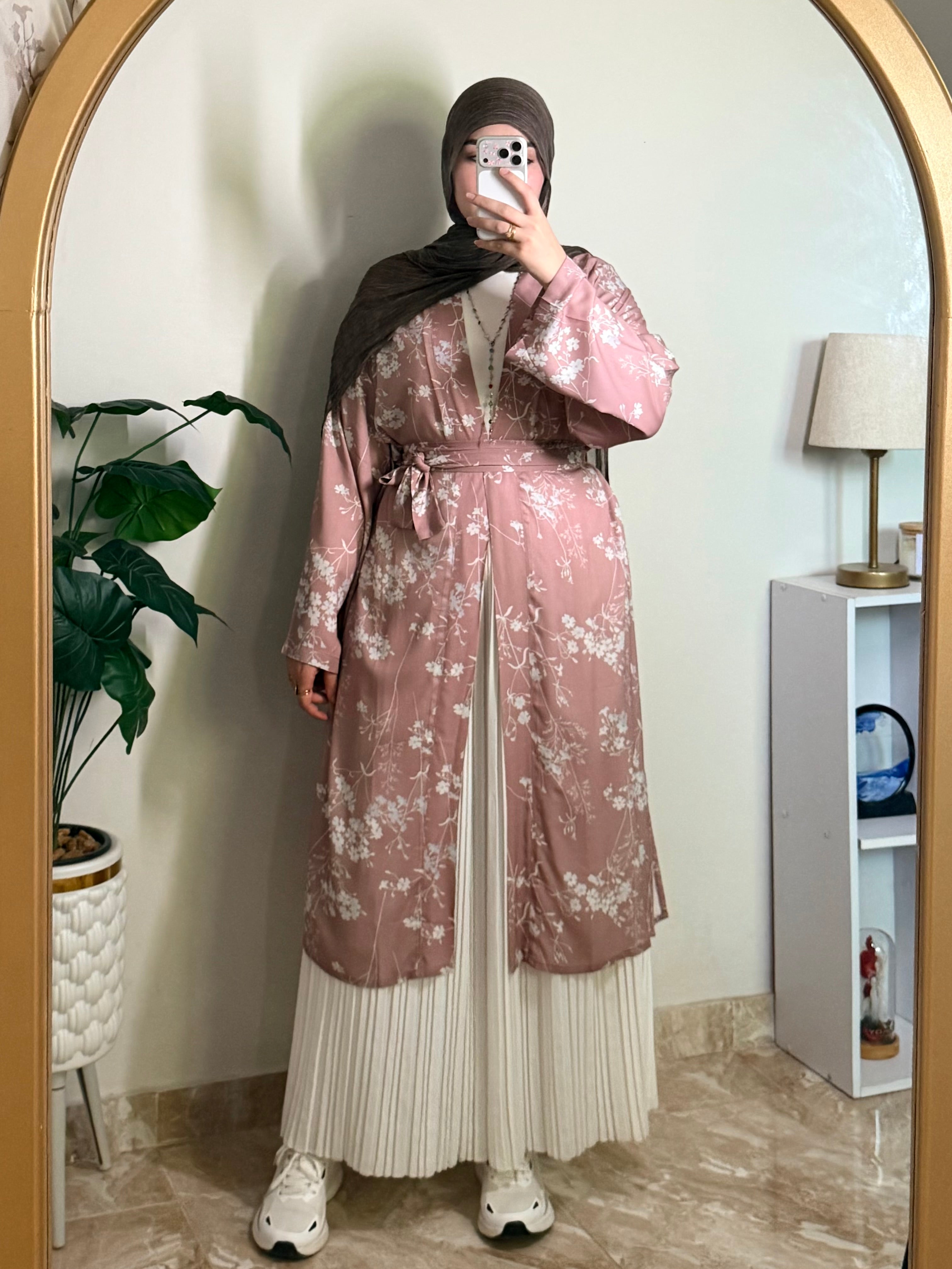 Floral Kimono - cashmere